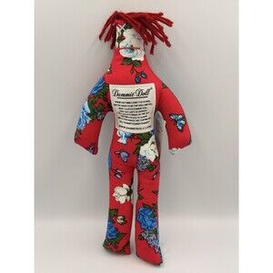 Dammit Doll Red Floral Stress Relief Gag Toy Funny Novelty Gift 13" NWT